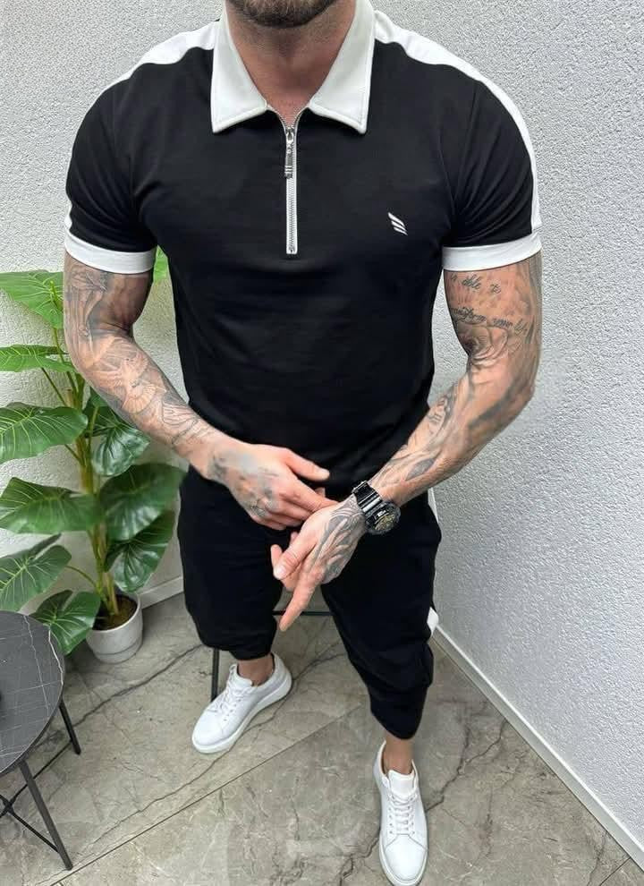 Logo Accent Polo & Trouser Set