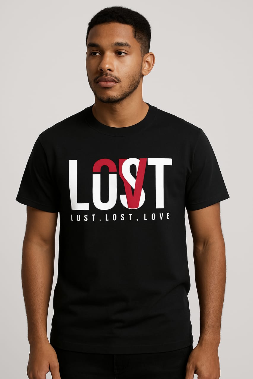 Love Lust Lost Statement Graphic T-Shirt