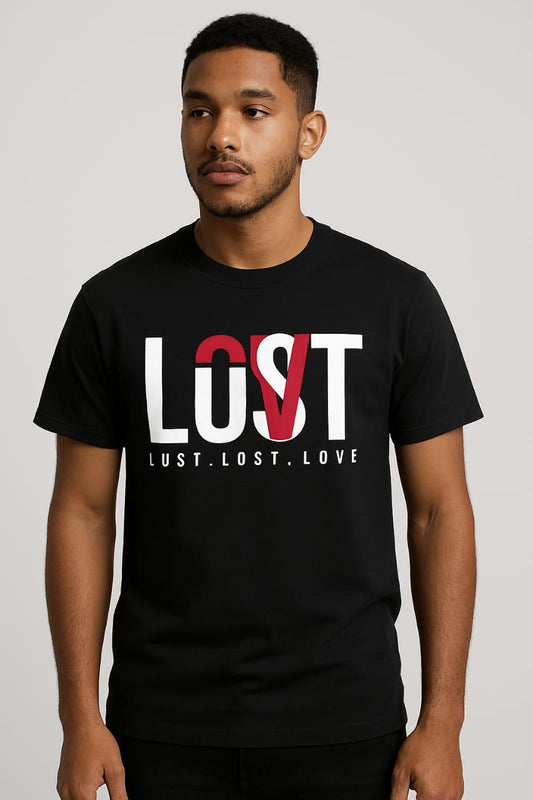 Love Lust Lost Statement Graphic T-Shirt