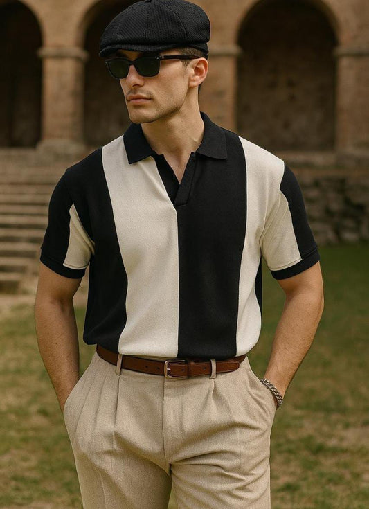 V collar old money Polo 👕🤍