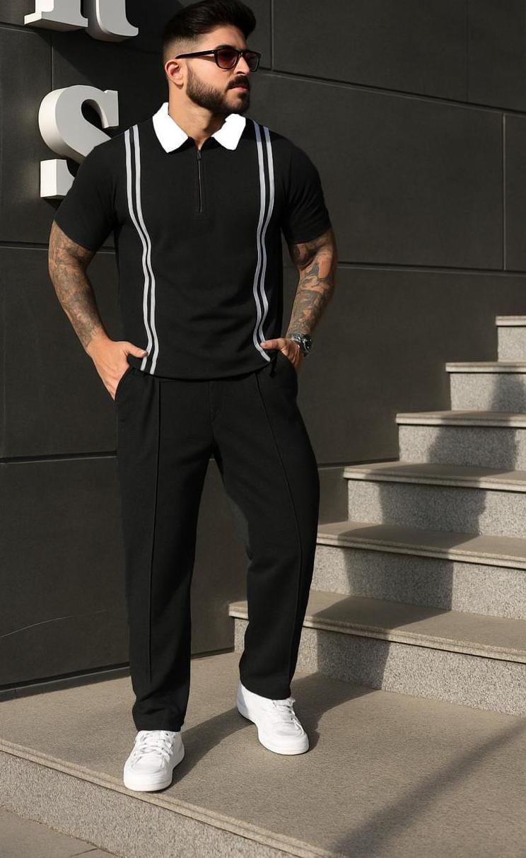 Strip zip style tracksuit