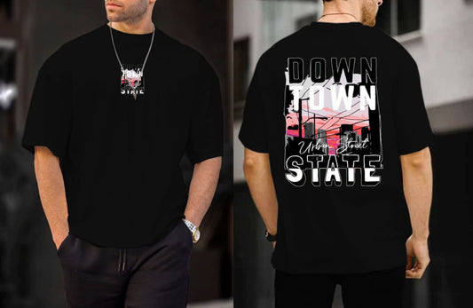 🔥Urban Pulse Graphic Tee Downtown Dreams in Motion