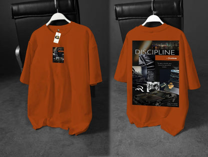 "Discipline Over Everything" Oversized Black Tee for the Relentless Dreamer