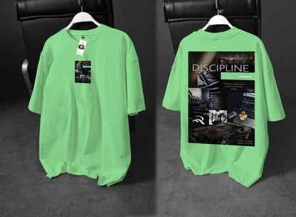 "Discipline Over Everything" Oversized Black Tee for the Relentless Dreamer