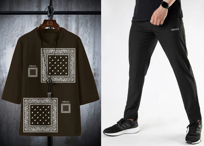 “Versace Code” Tracksuit Elegance in Motion 🖤👟