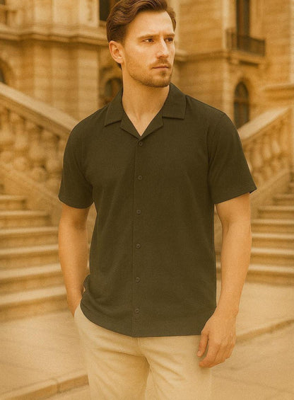 “Midnight Columns” Button Up Shirt Classic Calm, Modern Edge 🏛️