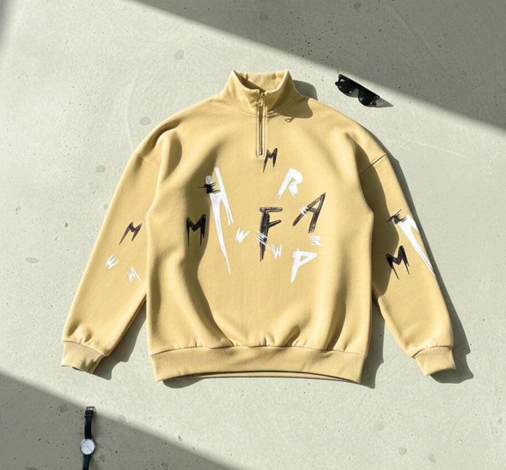 Letter Zip Sweatshirt