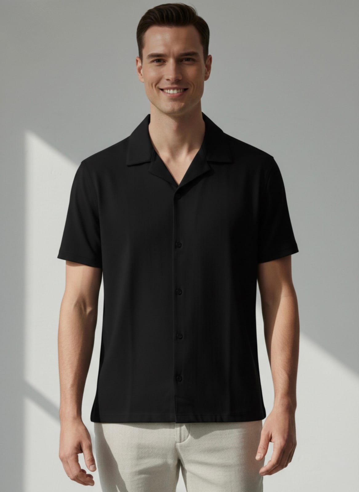 Plain Button-Up Shirt