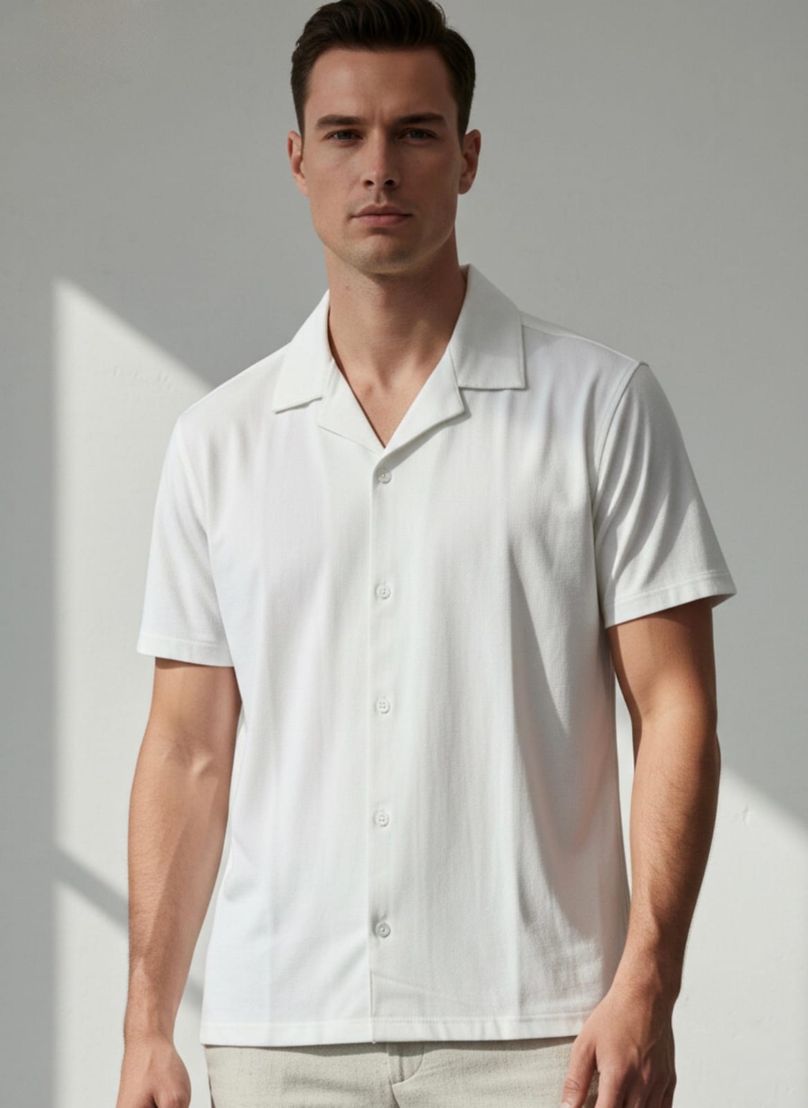 Plain Button-Up Shirt