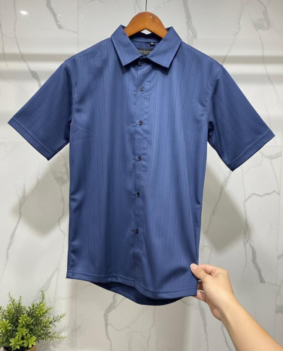 Textured Button-Up Shirt