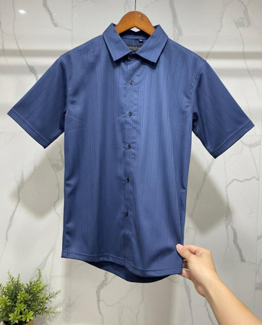 Textured Button-Up Shirt