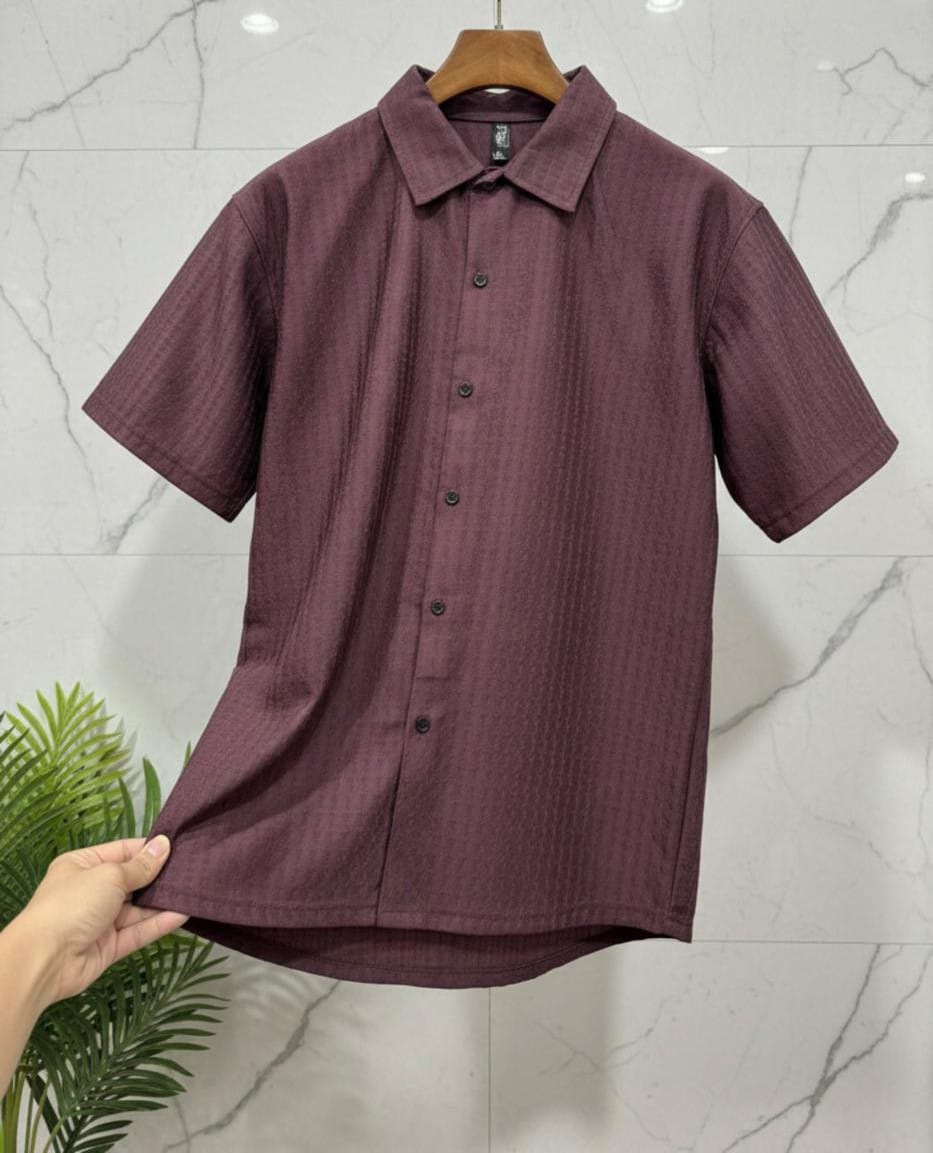 Textured Button-Up Shirt