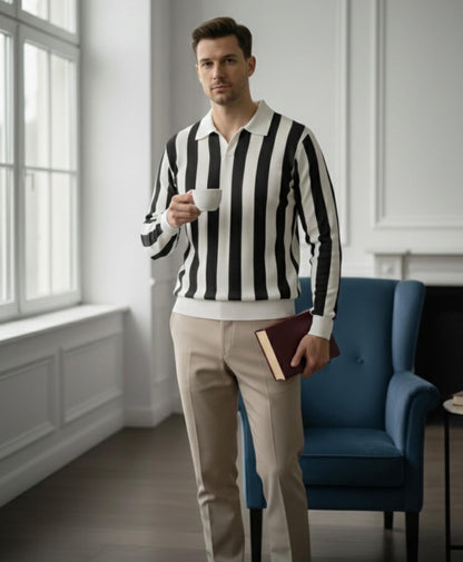 Stripe Polo T Shirt