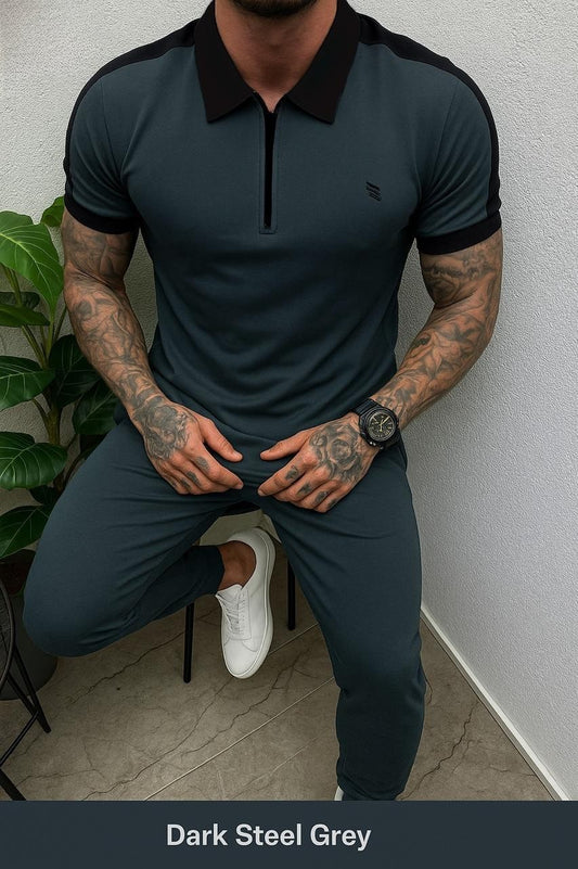 Logo Accent Polo & Trouser Set